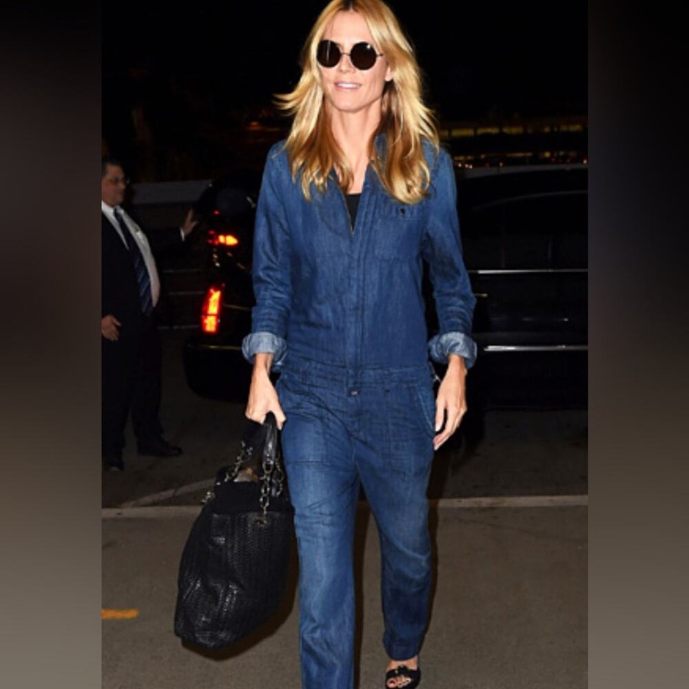 As seen on Heidi Klum: Closed 2015 Denim Boilersuit Jumpsuit XS 70’s era style